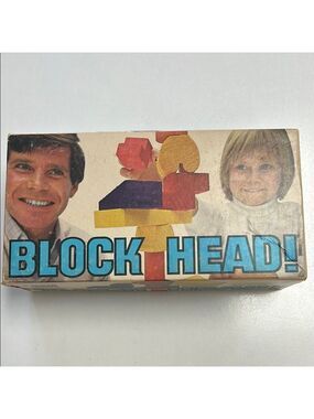 Vintage Block Head! Stacking Game Complete Set